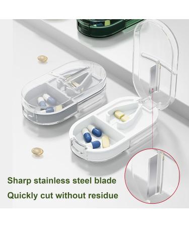 Buy Premium Pill Cutter & Splitter - Easy to Carry Clean & Store | Perfect for Vitamins & Tablets (White - Buy Online on GoSupps.com