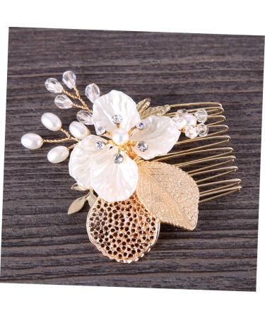 Housoutil 1pc Crystal Hair Comb Wedding Hair Comb Headpiece for Bride Bridal Comb Headwear for Women Gold Hair Comb Bridal Hair Comb Crystal Headpiece Tiara Leaf Miss Accessories - Buy Online on GoSupps.com
