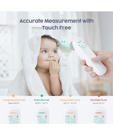 No Touch Medical Grade Forehead Thermometer - Fast Non-Contact Infrared for Adults & Kids | FSA HSA Eligible | Smart Care App Compatible - Buy Online on GoSupps.com