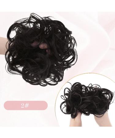 Vlasy Messy Bun Hair Piece | Curly Wavy Hair Scrunchie Extension Chignon | Synthetic Updo Accessory for Women and Girls (2# 35g) - Buy Online on GoSupps.com