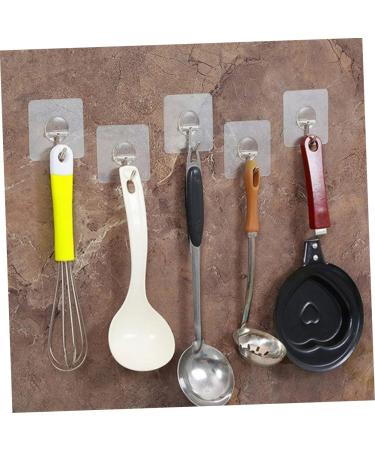 Generic 6pcs Transparent Sticky Hook Over The Door Hook Kitchen Hook Wall Mount Stainless Steel Wall-Mounted - Buy Online on GoSupps.com
