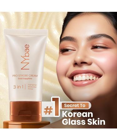 Strobe Cream - Gold Sapphire (30g) | Primer + Highlighter + Moisturizer | Flawless Dewy Makeup | Glowing Korean Skin | Instant Radiance | Illuminating & Glowing Makeup Base - Buy Online on GoSupps.com
