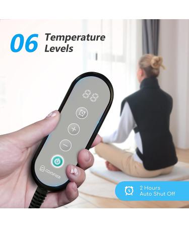 Comfier Large Heating Pad for Neck and Shoulder - Father's Day Gifts - Back Pain Relief - 6 Heating Levels - Full Body Heating Pad - 10 Timing Settings - Black - Buy Online on GoSupps.com