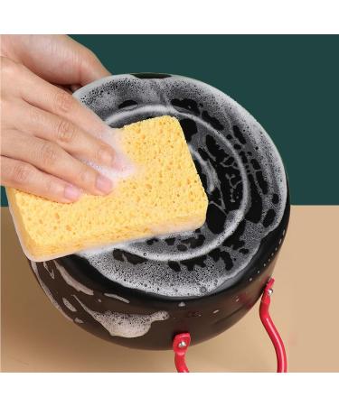Lythor Natural Sponge 4 Pack Kitchen Dish Sponges Scrub Sponges with Non Scratch Biodegradable Compostable Cleaning Sponges (4) - Buy Online on GoSupps.com