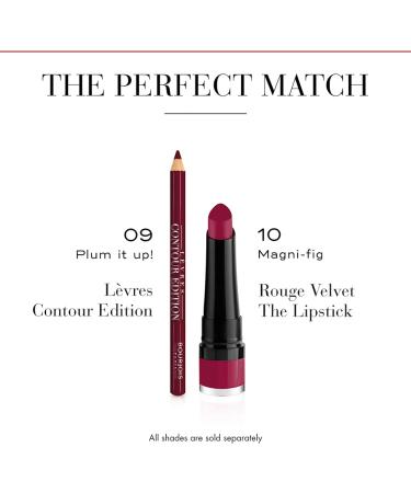 Bourjois Levres Contour Edition Lip Liner 09 Plum It Up 1.14g - Long Lasting, Precise Application | Pack of 1 - Buy Online on GoSupps.com