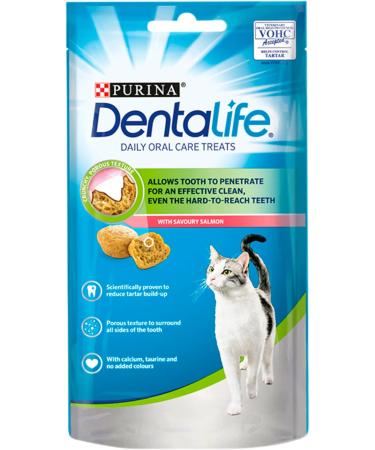 DENTALIFE Dental Cat Treats Salmon 40g Pack of 8 - Buy Online on GoSupps.com