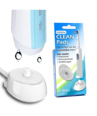 Dabblu Clean Pads for oral-B charging station for electric toothbrush easy to use & hygienic 100% polyester precisely fitting & charging function-proof 20 pack oral B - Buy Online on GoSupps.com