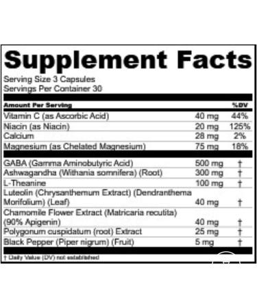 Levium Calming Stress Relief Vitamin Supplement | Natural Mood Boosting Capsules | 90 Count Bottle - Buy Online on GoSupps.com