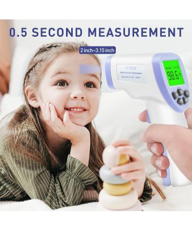 CRFISH Non-Contact Forehead Thermometer for Adults and Babies - Auto Fever Alarm, Silent Mode, Digital LCD Display - White - Buy Online on GoSupps.com