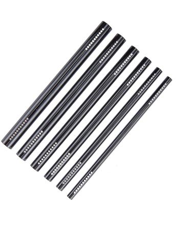 Runrayay 6-part black nail art C-curve stable set metal nail shape for nail art tips form tool nail art accessories manicure tools for DIY nail art decorations