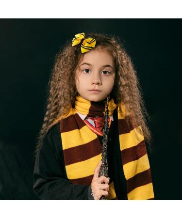 2PC Stripe Hair Bow Clips 4 Inch Women Wizard Dress Up Halloween Costume Hair Accessories Yellow for Harry - Buy Online on GoSupps.com