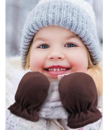Boyiee 3 Pairs Baby & Toddler Winter Mittens | Kids Fleece Warm Mittens for 6-18 Months | Beige, Khaki, Black - Buy Online on GoSupps.com