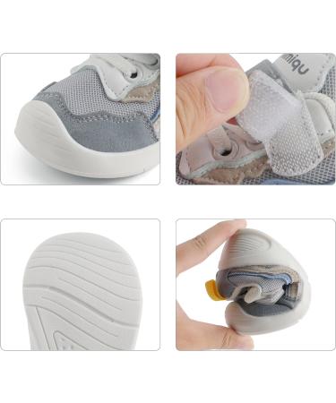 LACOFIA Baby Girls First Walkers Toddler Sneakers | Anti-Slip Rubber Sole | Size 3.5 UK Child | Gray - Buy Online on GoSupps.com