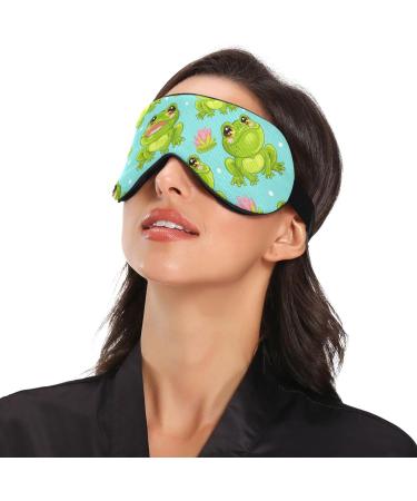 Haskirky Light Blocking Eye Mask - Breathable & Adjustable for Adults | Travel, Yoga, Meditation, Office Deep Sleep | Comfortable, Smooth Design | Goodies Frogs - Buy Online on GoSupps.com