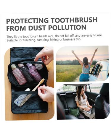 Bcoath 8-Piece Reusable Toothbrush Cover Caps | Electric & Manual Toothbrush Dust Protection | Durable Plastic Toothbrush Heads Protection - Buy Online on GoSupps.com