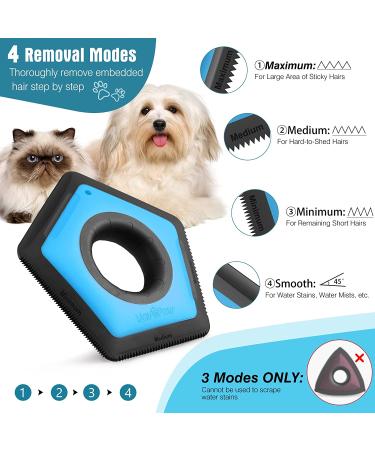 VavoPaw Pet Hair Remover - All-In-One Hair Detailer for Pets, Cars, Furniture - Blue - 1 Pack - Buy Online on GoSupps.com