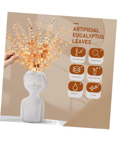 Zerodeko 30 Pcs Eucalyptus Leaves Christmas Tree Ornaments Artificial Eucalyptus Home Decor Green Leaves Artificial Flowers Harvest Eucalyptus Stem Floral Vase False Leaf Wedding Plastic Goldenx3pcs 38X3CMx3pcs - Buy Online on GoSupps.com