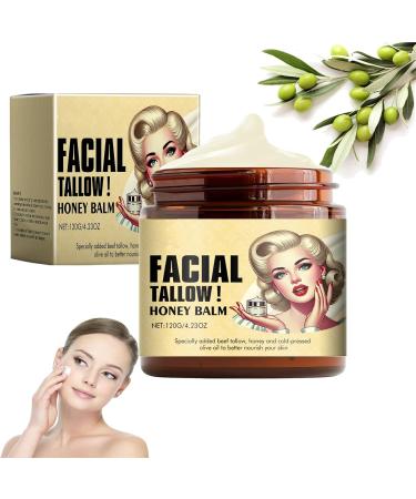 Whipped Beef Tallow and Honey Balm Grass Fed Grass Finished Face Cream (1pcs)