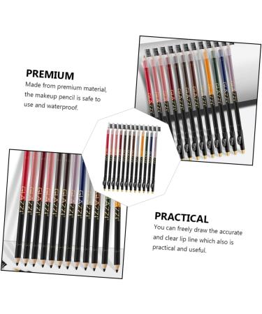 DOITOOL 24 Pcs Lip Liner Eyeliner Black Waterproof Eyeliner Matte Eyeliner Cosmetic Supplies Lip Pencil Lips 1 count (Pack of 1) Assorted Colorx2pcs - Buy Online on GoSupps.com