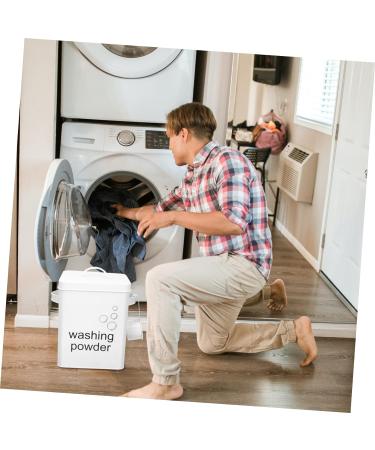 TIDTALEO washing powder storage bucket dispenser snack laundry organizer laundry container laundry soap dispenser fabric softener dispenser wrought iron at home laundry - Buy Online on GoSupps.com