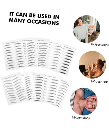 POPETPOP 20 Sheets Imitation Eco Eyebrow Sticker Eyebrow Trimming 4d 21.5X14cmx2pcs Blackx2pcs - Buy Online on GoSupps.com