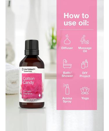 Cotton Candy Fragrance Oil - 1 fl oz (30ml) - Premium Grade for Diffusers, Candle and Soap Making - Horbaach - Buy Online on GoSupps.com