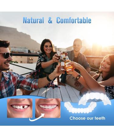 Buy 2 Pair Brightening Dentures - Cosmetic Veneers Teeth Set for Men & Women - Fake Teeth & Braces for Instant Smile Makeover - Buy Online on GoSupps.com