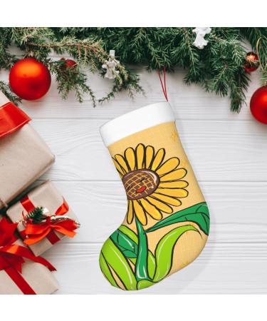 YYHHAOFA Sunflower Seeds and Sunflowers Picture Christmas Decorative Stockings : Soft Light and Tactile Suitable for Christmas Holiday Party - Buy Online on GoSupps.com