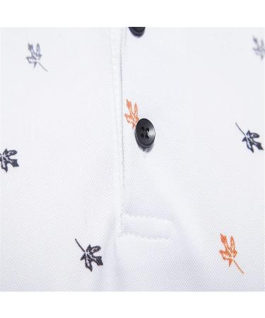 Men's Fashion Spring Summer Casual Short Sleeve Zipper T-Shirt - White Printed Blouse for Every Occasion - Buy Online on GoSupps.com