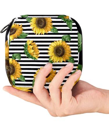 Women's Travel Makeup Organizer Bag with Menstrual Cup Pocket - Large Capacity Floral Design | Perfect for Travel & Storage - Buy Online on GoSupps.com