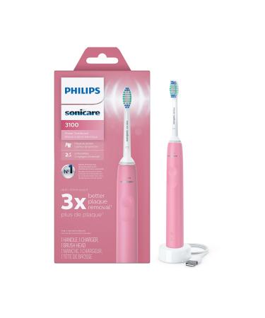 Philips Sonicare 3100 Power Toothbrush Rechargeable Electric Toothbrush with Pressure Sensor Deep Pink HX3681/06 New 3100 Pink