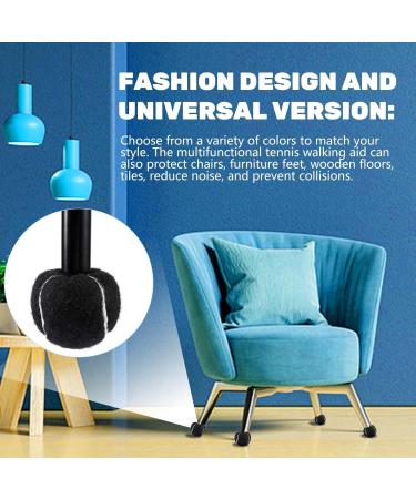 XIAOJUN 8 Pcs Walker Glide Balls - Heavy Duty Furniture Leg & Floor Protector for Seniors - Long Lasting Felt Pad Cover - Fits Most Walkers (Black) - Buy Online on GoSupps.com