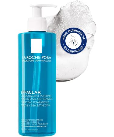 La Roche-Posay | Effaclar gel moussant purifiant nettoyant peau grasse | Nettoyant visage | Nettoie purifie & r duit les imperfections | Pour peaux grasses sensibles & acn iques | Lot de 2 x 400ml - Buy Online on GoSupps.com