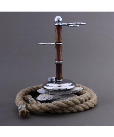Haryali London 5 Pc Wooden Shaving Kit with Razor, Brush, Soap, Bowl & Stand - Sustainable Shaving Set, Perfect Gift - Buy Online on GoSupps.com