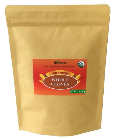 Heawans Hand Picked Premium Grade Organic Whole Cloves 2 oz, Packed form a USDA certified farm 2 Ounce (Pack of 1)