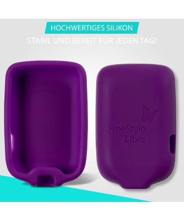 Patchinga Soft Silicone Protective Cover for Freestyle Libre Reader 1 2 & 3 - Shockproof Anti-Slip Scratch Resistant - Available in 9 Colors (Purple) - Buy Online on GoSupps.com