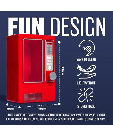 Candy Vending Machine For Kids - Classic Retro Design Sweets Holder & Dispenser Arcade Toy | Ideal For Desktops Classrooms Parties & Many More | Suitable For Gumballs Candy s & Sweets - Buy Online on GoSupps.com