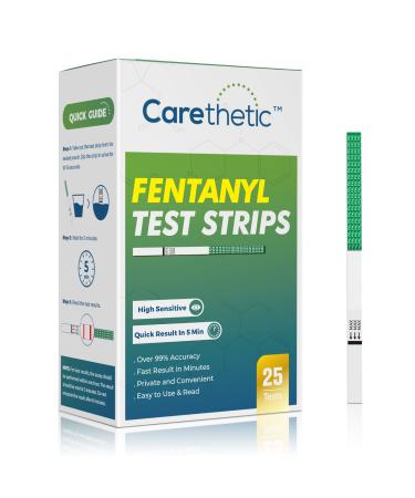  25 Pack Fentanyl Test Strips for Rapid Detection - Carethetic Fentanyl Test kit - High Sensitive & Reliable Quality Easy to Use & Read FTS Test Strips - Buy Online on GoSupps.com