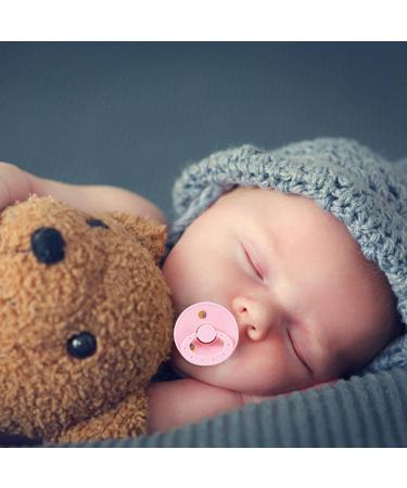 Tytyworth 4 Pack Newborn Pacifiers - Silicone Bite Ring for Toddlers Best Pacifier for Breastfed Babies Ages 6 Months to 3 Years - Pink - Buy Online on GoSupps.com
