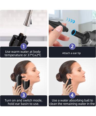 Buy Electric Ear Wax Removal Kit - Water Powered Ear Cleaner with 4 Pressure Modes 12 Tips Safe & Effective Ear Cleaning Tool - International Shipping Available - Buy Online on GoSupps.com