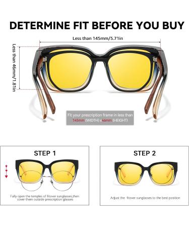 Buy LVIOE Fit Over Blue Light Blocking Glasses for Women & Men - Oversized Anti Eyestrain Glasses for Better Sleep - BL7511Y A02 Gradient Blue - Buy Online on GoSupps.com