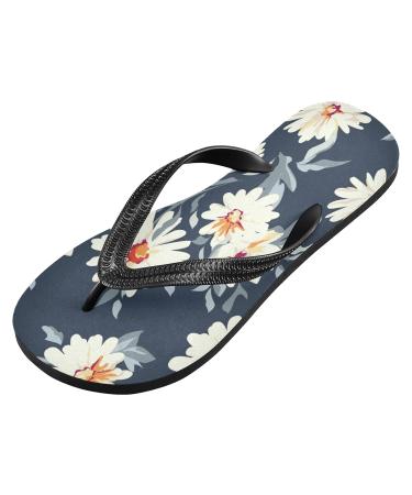 Mnsruu Daisy Flip Flops - Stylish & Comfortable XL Footwear for Home Hotel Spa & Travel - Unisex for Men & Women - Buy Online on GoSupps.com