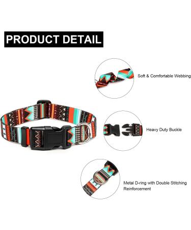 Mercano Dog Halison Collars | Soft Nylon Comfort & Durable Patterned Design for Small & Medium Dogs - Trunk Green (M) - Buy Online on GoSupps.com