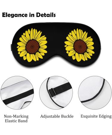 Sunflower Sleep Mask - Adjustable Blindfold for Sleeping, Blocking Light, Travel, Naps - Men's and Women's Eye Cover - Buy Online on GoSupps.com