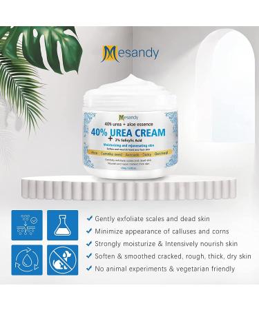 Urea Cream 40% with Salicylic Acid for Feet - 5.29 Oz Callus Remover & Exfoliator for Dry Cracked Skin - Intensive Moisturizer for Hands, Elbows, Heels, Knees - Buy Online on GoSupps.com