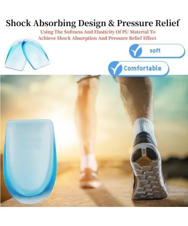 Gel Silicone Heel Cups for Plantar Fasciitis Relief - Pain Relief Inserts for Men & Women | Sore Feet & Bone Spurs Treatment (1 Pair - Buy Online on GoSupps.com