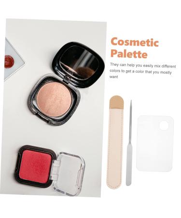 Buy 1 Set Cosmetic Mixing Palette & Tools - Foundation Mixing Tray & Spatula (17.5x15cm) - International Shipping Available - Buy Online on GoSupps.com