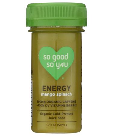So Good So You Organic Energy Mango Spinach Shot 1.7 FZ
