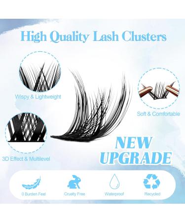 ESHARP 3D Individual Cluster Eyelash Extensions - 8-16mm C Curl Soft & Comfortable DIY Lash Clusters for Natural Look | International Shipping - Buy Online on GoSupps.com