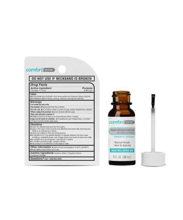 Comfort Zone Max Strength Anti-Fungal Liquid for Toenails - 1 Fl Oz with Brush Applicator | Effective Tolnaftate 1% Treatment - Buy Online on GoSupps.com